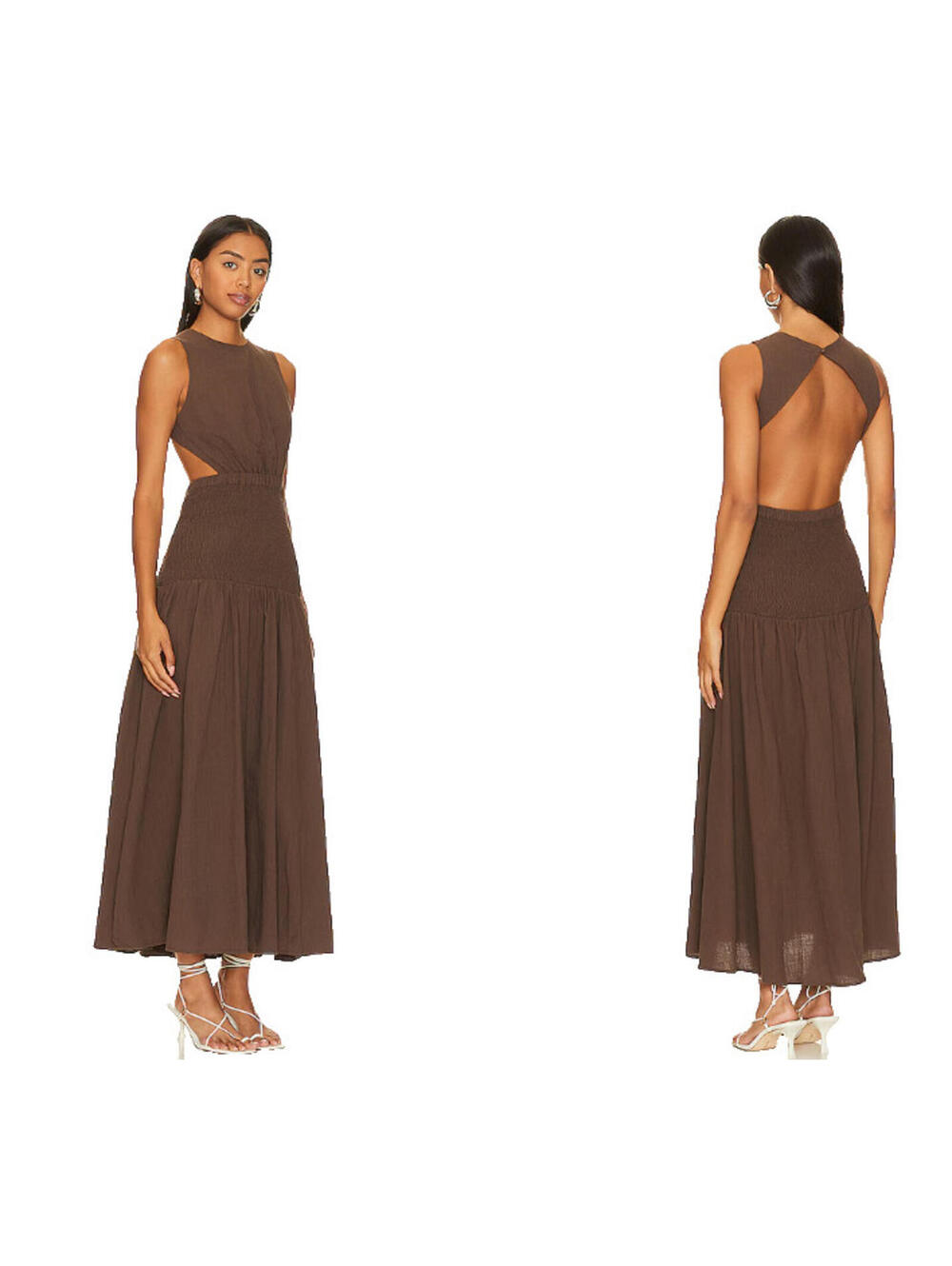 Revolve SNDYS Lottie Maxi Dress chocolate brown size M NWT $78msrp - Picture 2 of 6